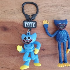 POPPY Playtime Scary Huggy Wuggy 5″ Lot Of 4 Posable Action Figures 2 Keychains
