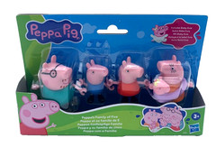 Hasbro Peppa Pig Peppa’s Family of Five Set Figures Hold Hands Ages 3+New In Box