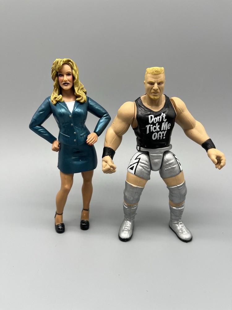 WWE 2 Tuff Debra McMichaels & Double Jeff Jarrett Jakks Bone Crunching Series 5