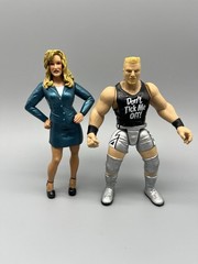 WWE 2 Tuff Debra McMichaels & Double Jeff Jarrett Jakks Bone Crunching Series 5