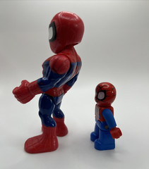 Spider-Man Figures Lot Of 2 Marvel Avengers 5 inches and 2 1/2 inches