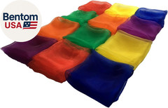 Dance Scarves Music Scarves for Children Movement and Juggling 12Pcs