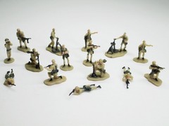 Micro Machines Military Troops Soldiers Figures Tan Desert Camo – Lot of 15