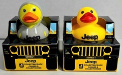 Jeep Branded 2″ Ducks in Paper Jeep 4×4 Box Set Of 8 W/ Some UV Reflective *READ