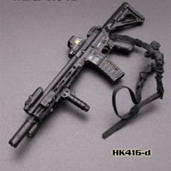1:6 Scale HK416 M4 Plastic Assault Rifle Weapon Gun Fit 12” Soldier Figure