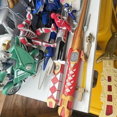 Vintage Power Rangers Action Figures And Vehicles Etc Mixed Lot