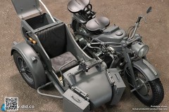 DID Motor Tricycle Motorcycle Model For 1/6 Action Figure Collection Gray Ver.