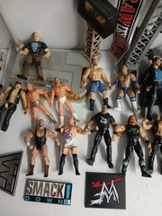 WWE WWF WCW ECW ACTION FIGURE LOT – 41 PIECES TITAN TRON