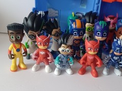 PJ Mask 21 Action Figure Lot & 2 in 1 Headquarters and rocket Ship