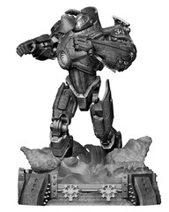3D Printed Fan Art Gipsy Danger Sculpture by Wicked3d