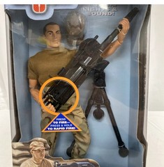 GI Joe Electronic 40MM Grenade Machine Gunner 12″ Action Figure Hasbro 2000 New