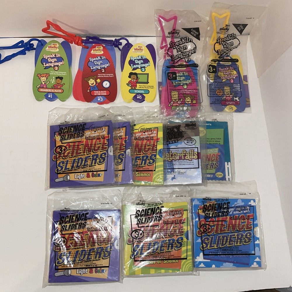 Lot Of 13 Sonic Wacky Pack Kids Learning – Ages 3 And Up – 2007 – Most Sealed