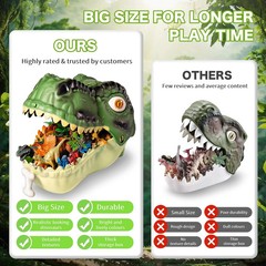 Dinosaur Toys for Kids 3-5,45PCS Realistic Jurassic Dinosaurs Figures with Eg…