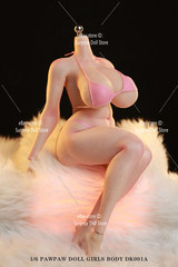 PawPawDoll DK001A 1/6 Oversize Breast Seamless Body Makeup Silicone Female Figur