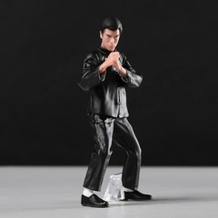 4pcs/set 10cm Bruce Lee Action Figure Kung Fu Collection Model Toy Gift Boxed