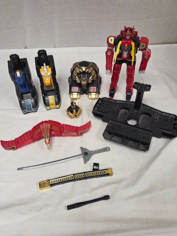 Bandai Mighty Morphin Power Rangers Thunder Megazord Vintage 1994 incomplete