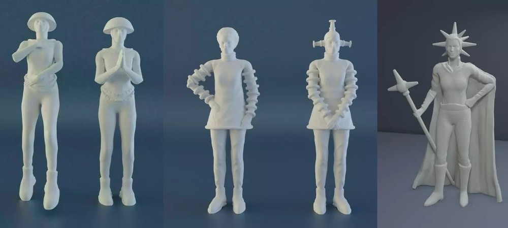 Lost In Space Alien Women Niolani Athena Verda 5 Figure Set 1:35 1;24 3D Printed