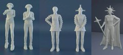 Lost In Space Alien Women Niolani Athena Verda 5 Figure Set 1:35 1;24 3D Printed