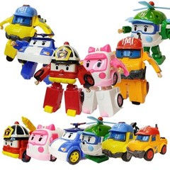 6Pcs Robocar Poli Transformation Toys – Amber Roy Helly Action Figure Car Set