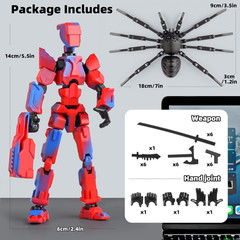 (Assembly Required) T-Spider 13 Action Figure Set -Titan 13 Action Figure with S