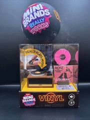 Mini Brands Really Works MINI RECORD PLAYER + CAPSULE Vinyl Playset Series 1 NEW