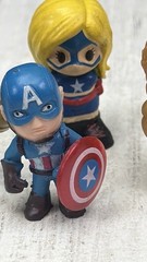 Ooshies Mini Superhero Figures Lot of 11 Marvel DC Batman Ear Flaw See Photos