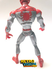 Spider-Man Animated Series Red/Silver Glider Spider Charged(2008, Hasbro) Figure