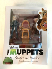 The Muppets STATLER and WALDORF Action Figures w/Balcony Diamond Select Disney
