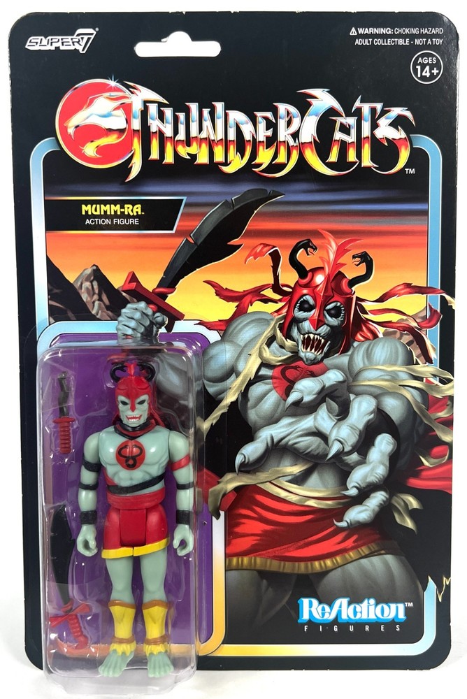 2020 Super7 ReAction Thundercats Mumm Ra Action Figure Variant Black Eyes