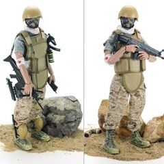 1/6 Special Force Wounded Soldier Action Figure Army Action Figures Playset Toys