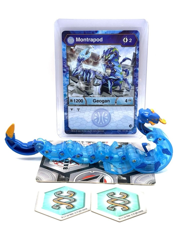 Bakugan Geogan Rising – Montrapod Aquos B1200 + Cards & Bakucores