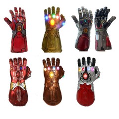 Thanos / Iron Man Infinity War Gauntlet Gloves w/LED Light For Marvel Avengers
