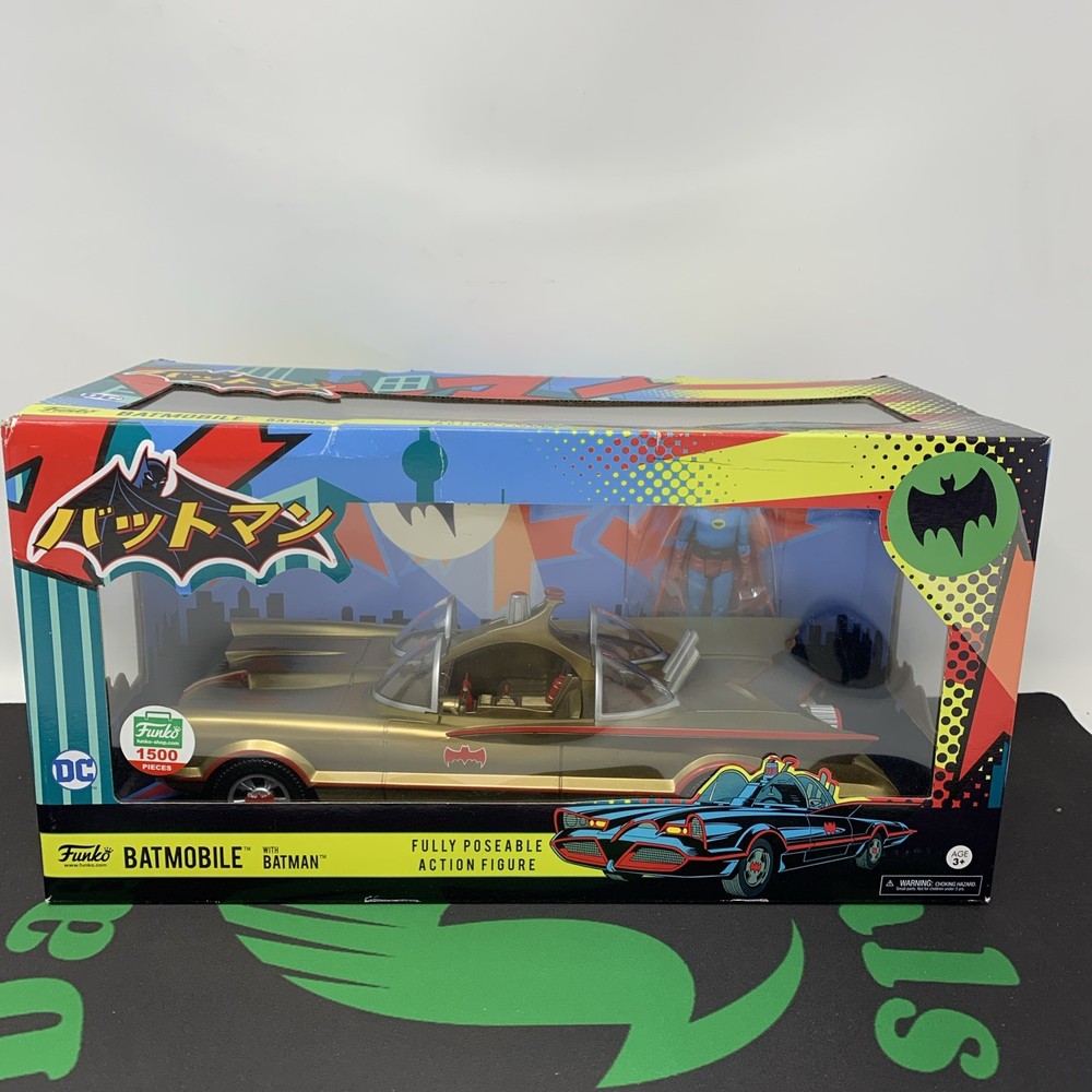 Funko DC Batmobile W/ Batman 1966 TV Series Gold Limited Edition 1500 Vaulted