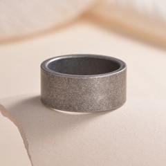 Simple Design 10MM Wide Stainless Steel Rings For Men Women Black/Gold