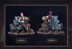 OFFICIAL LOL Arcane League of Legends Vi & Jinx 1/6 Figure Model Statue Toy Gift