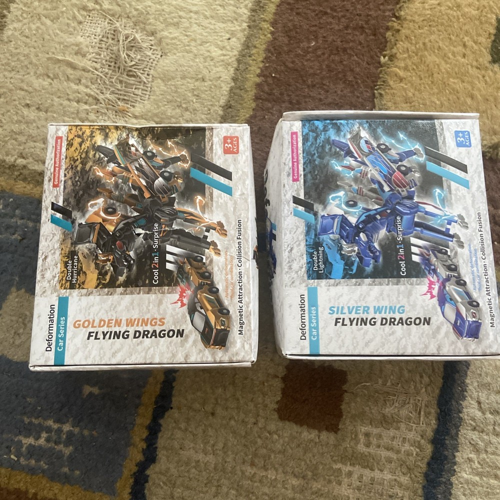 Golden & Silver Wings Flying Dragon – In the Box