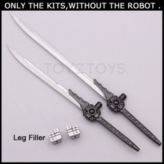 Filler + Double Knife Weapon Upgrade Kits For Kingdom Cyclonus IDW Style – New