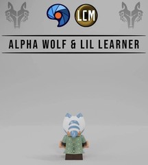 Baggles Studio Legend C MOC Lego Alpha Wolf & Lil Learner Aka Plo Koon