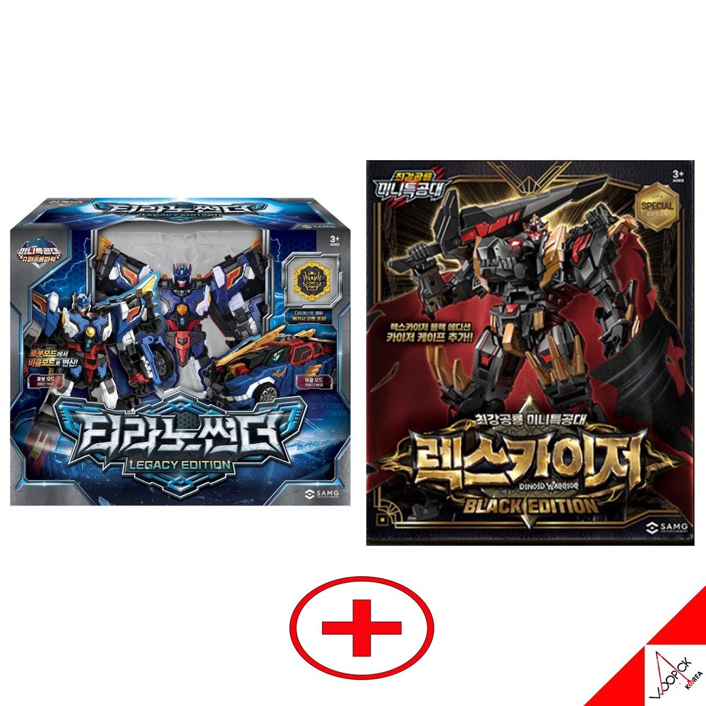 Miniforce TYRANNO THUNDER Legacy Edition+REX KAISER Black Transformer Robot 2026
