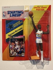 💥🏀 1992 DIKEMBE MUTOMBO Starting Lineup, Denver Nuggets, Card & Poster 🏀💥