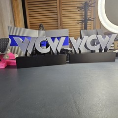 WWE Mattel Two WCW Nitro Stage Entrance Medium Logos (2) Accessory