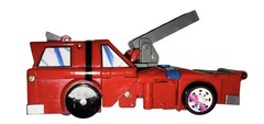 Teenage Mutant Ninja Turtles 1993 Mutation Road Ready Leo Fire Truck Figure TMNT