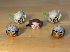 Angry Birds Star Wars Telepods Toy Lot, 53 Birds and Pig Figures Hasbro