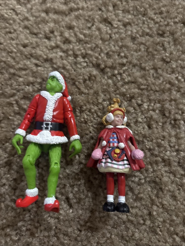 2000 Playmates Grinch & Cindy Lou Who Mini Figures – Vintage