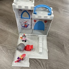 Peppa Pig Little Places Castle Fort George Set Knight Dragon 99% Complete READ D