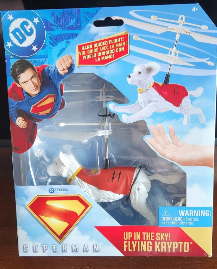 SUPERGIRL’S DOG KRYPTO ! ` ` ` Flying Toy, DC Studios & Spin Master, USB Charger