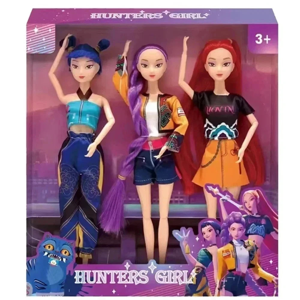 Kpop Devil Hunters Dolls Cosplay Collectible Figure Toy Anime 3 Doll Set* USA