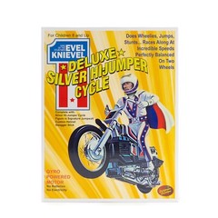Evel Knievel Deluxe Silver High Jumper Stunt Cycle Extreme Jumps and Tricks
