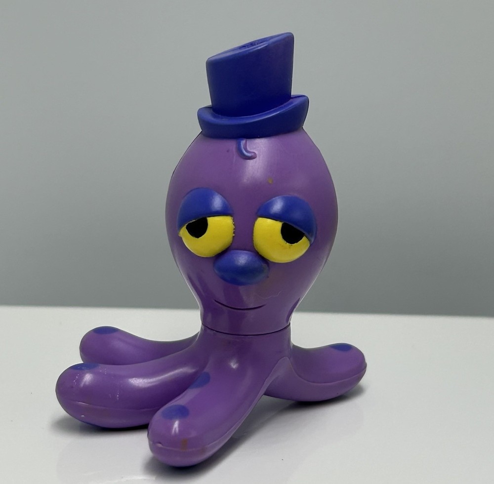Powerpuff Girls Octi Octopus PVC Figure w Top Hat Purple 2000 Cartoon Network