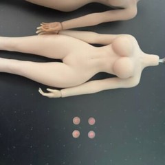 USA 1/12 Silicone Breast Chest Patches Nipple Accessories For 6inch Figure Body